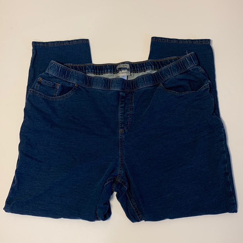 Women 2X Catherine’s knit pull on jeans